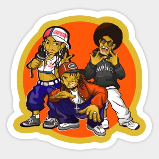 rap music hip hop orange circle Sticker